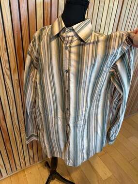 Paul Smith London Men's Multicolored Striped Long Sleeve Button Down Shirt Size